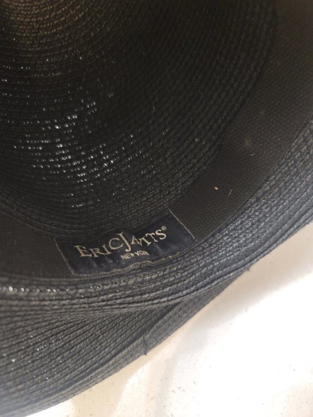 Eric Javits Women's Black Squishee Straw Fedora Sun Hat - Picture 6 of 7